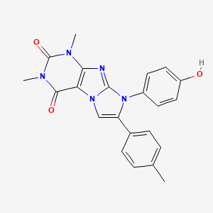 8-(4-hydroxyphenyl)-1,3-dimethyl-7-(4-methylphenyl)-1H-imidazo[2,1-f]purine-2,4(3H,8H)-dione