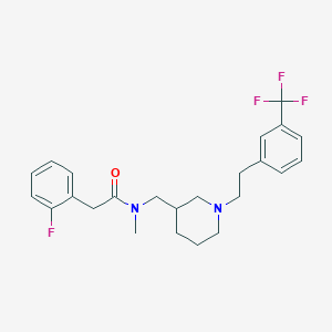 2-(2-fluorophenyl)-N-methyl-N-[(1-{2-[3-(trifluoromethyl)phenyl]ethyl}-3-piperidinyl)methyl]acetamide