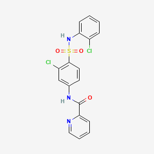 N-(3-chloro-4-(N-(2-chlorophenyl)sulfamoyl)phenyl)picolinamide