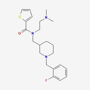 molecular formula C22H30FN3OS B6117375 N-[2-(dimethylamino)ethyl]-N-{[1-(2-fluorobenzyl)-3-piperidinyl]methyl}-2-thiophenecarboxamide 
