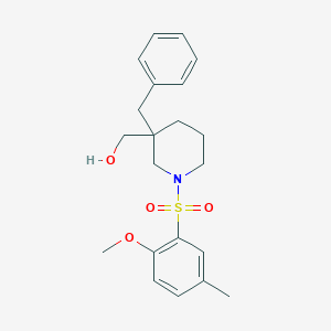 molecular formula C21H27NO4S B6117378 {3-benzyl-1-[(2-methoxy-5-methylphenyl)sulfonyl]-3-piperidinyl}methanol 