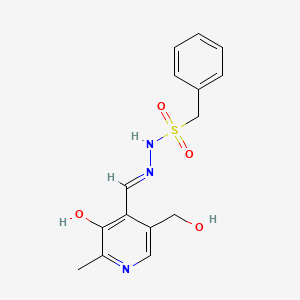 molecular formula C15H17N3O4S B6117386 N'-{[3-hydroxy-5-(hydroxymethyl)-2-methyl-4-pyridinyl]methylene}-1-phenylmethanesulfonohydrazide 