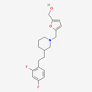 molecular formula C19H23F2NO2 B6117389 [5-({3-[2-(2,4-difluorophenyl)ethyl]-1-piperidinyl}methyl)-2-furyl]methanol 