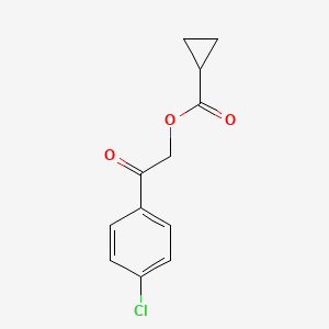 molecular formula C12H11ClO3 B6117398 2-(4-chlorophenyl)-2-oxoethyl cyclopropanecarboxylate 