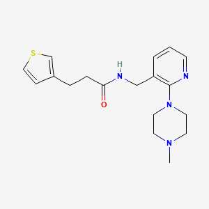 molecular formula C18H24N4OS B6117415 N-{[2-(4-methyl-1-piperazinyl)-3-pyridinyl]methyl}-3-(3-thienyl)propanamide 