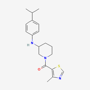molecular formula C19H25N3OS B6117420 N-(4-isopropylphenyl)-1-[(4-methyl-1,3-thiazol-5-yl)carbonyl]-3-piperidinamine 