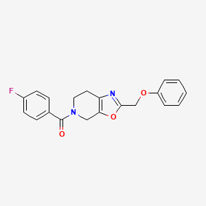 molecular formula C20H17FN2O3 B611743 (4-fluorophenyl)(2-(phenoxymethyl)-6,7-dihydrooxazolo[5,4-c]pyridin-5(4H)-yl)methanone CAS No. 1363281-27-9