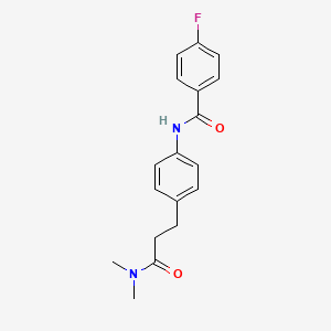 molecular formula C18H19FN2O2 B6117437 N-{4-[3-(dimethylamino)-3-oxopropyl]phenyl}-4-fluorobenzamide 