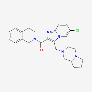 2-{[6-chloro-3-(hexahydropyrrolo[1,2-a]pyrazin-2(1H)-ylmethyl)imidazo[1,2-a]pyridin-2-yl]carbonyl}-1,2,3,4-tetrahydroisoquinoline