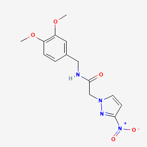 N-(3,4-dimethoxybenzyl)-2-(3-nitro-1H-pyrazol-1-yl)acetamide