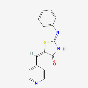2-(phenylimino)-5-(4-pyridinylmethylene)-1,3-thiazolidin-4-one