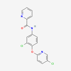 molecular formula C17H11Cl2N3O2 B611748 N-[3-Chloro-4-[(5-chloro-2-pyridinyl)oxy]phenyl]-2-pyridinecarboxamide CAS No. 1630936-95-6