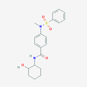 molecular formula C20H24N2O4S B6117487 N-(2-hydroxycyclohexyl)-4-[methyl(phenylsulfonyl)amino]benzamide 