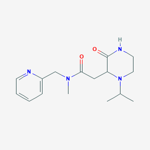 molecular formula C16H24N4O2 B6117497 2-(1-isopropyl-3-oxo-2-piperazinyl)-N-methyl-N-(2-pyridinylmethyl)acetamide 