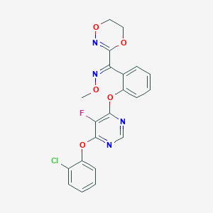 molecular formula C21H16ClFN4O5 B061175 Fluoxastrobin CAS No. 193740-76-0