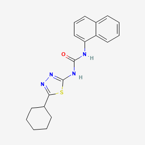 molecular formula C19H20N4OS B6117538 N-(5-cyclohexyl-1,3,4-thiadiazol-2-yl)-N'-1-naphthylurea 