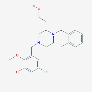 2-[4-(5-chloro-2,3-dimethoxybenzyl)-1-(2-methylbenzyl)-2-piperazinyl]ethanol