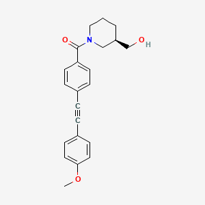 [(3R)-1-({4-[2-(4-methoxyphenyl)ethynyl]phenyl}carbonyl)piperidin-3-yl]methanol