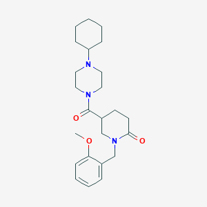 5-[(4-cyclohexyl-1-piperazinyl)carbonyl]-1-(2-methoxybenzyl)-2-piperidinone