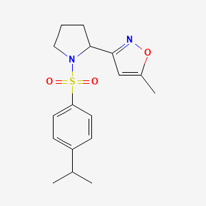 molecular formula C17H22N2O3S B6117563 3-{1-[(4-isopropylphenyl)sulfonyl]-2-pyrrolidinyl}-5-methylisoxazole 