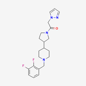 1-(2,3-difluorobenzyl)-4-[1-(1H-pyrazol-1-ylacetyl)-3-pyrrolidinyl]piperidine