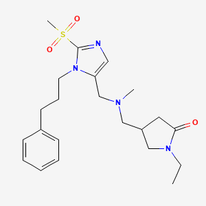 1-ethyl-4-[(methyl{[2-(methylsulfonyl)-1-(3-phenylpropyl)-1H-imidazol-5-yl]methyl}amino)methyl]-2-pyrrolidinone