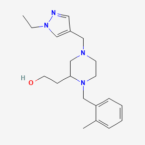 2-[4-[(1-ethyl-1H-pyrazol-4-yl)methyl]-1-(2-methylbenzyl)-2-piperazinyl]ethanol