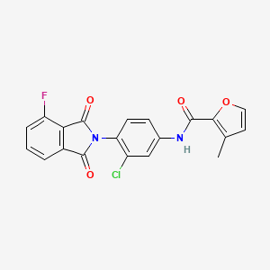 B611763 N-[3-chloro-4-(4-fluoro-1,3-dioxoisoindol-2-yl)phenyl]-3-methylfuran-2-carboxamide CAS No. 1816301-67-3