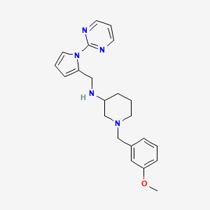 molecular formula C22H27N5O B6117631 1-(3-methoxybenzyl)-N-{[1-(2-pyrimidinyl)-1H-pyrrol-2-yl]methyl}-3-piperidinamine 