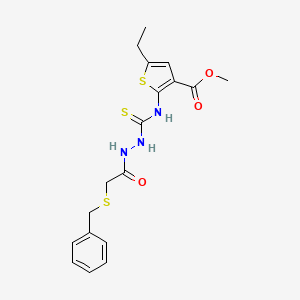 methyl 2-[({2-[(benzylthio)acetyl]hydrazino}carbonothioyl)amino]-5-ethyl-3-thiophenecarboxylate
