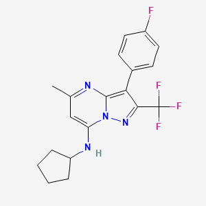N-cyclopentyl-3-(4-fluorophenyl)-5-methyl-2-(trifluoromethyl)pyrazolo[1,5-a]pyrimidin-7-amine