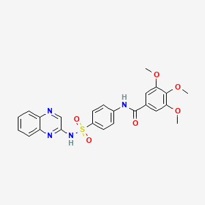 molecular formula C24H22N4O6S B6117647 3,4,5-trimethoxy-N-{4-[(2-quinoxalinylamino)sulfonyl]phenyl}benzamide 