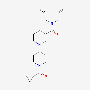 molecular formula C21H33N3O2 B6117667 N,N-diallyl-1'-(cyclopropylcarbonyl)-1,4'-bipiperidine-3-carboxamide 