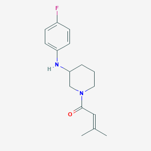 molecular formula C16H21FN2O B6117670 N-(4-fluorophenyl)-1-(3-methyl-2-butenoyl)-3-piperidinamine 