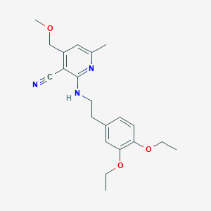 2-{[2-(3,4-diethoxyphenyl)ethyl]amino}-4-(methoxymethyl)-6-methylnicotinonitrile