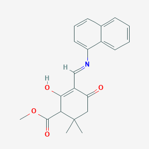 molecular formula C21H21NO4 B6117733 methyl 2,2-dimethyl-5-[(1-naphthylamino)methylene]-4,6-dioxocyclohexanecarboxylate 