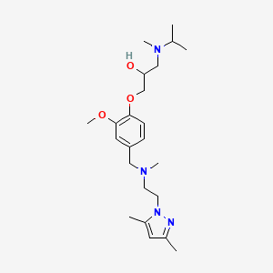 1-(4-{[[2-(3,5-dimethyl-1H-pyrazol-1-yl)ethyl](methyl)amino]methyl}-2-methoxyphenoxy)-3-[isopropyl(methyl)amino]-2-propanol