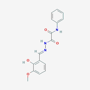 2-[2-(2-hydroxy-3-methoxybenzylidene)hydrazino]-2-oxo-N-phenylacetamide