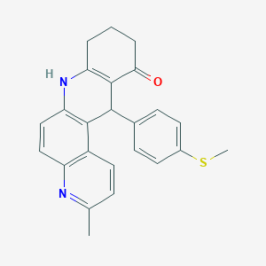 3-methyl-12-[4-(methylthio)phenyl]-8,9,10,12-tetrahydrobenzo[b]-4,7-phenanthrolin-11(7H)-one