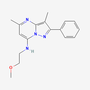 N-(2-methoxyethyl)-3,5-dimethyl-2-phenylpyrazolo[1,5-a]pyrimidin-7-amine