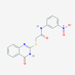 N-(3-nitrophenyl)-2-[(4-oxo-3,4-dihydro-2-quinazolinyl)thio]acetamide