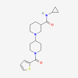 molecular formula C19H27N3O2S B6117820 N-cyclopropyl-1'-(2-thienylcarbonyl)-1,4'-bipiperidine-3-carboxamide 