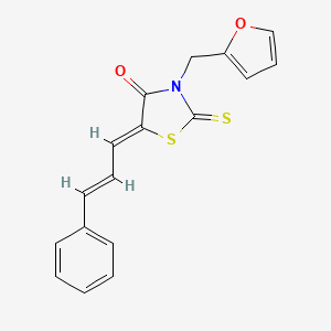 molecular formula C17H13NO2S2 B6117830 3-(2-furylmethyl)-5-(3-phenyl-2-propen-1-ylidene)-2-thioxo-1,3-thiazolidin-4-one 