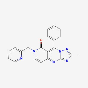 2-methyl-9-phenyl-7-(2-pyridinylmethyl)pyrido[4,3-d][1,2,4]triazolo[1,5-a]pyrimidin-8(7H)-one