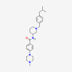 molecular formula C28H40N4O B6117847 N-[1-(4-isobutylbenzyl)-3-piperidinyl]-4-(4-methyl-1-piperazinyl)benzamide 