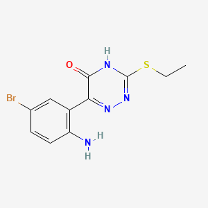 molecular formula C11H11BrN4OS B6117857 6-(2-amino-5-bromophenyl)-3-(ethylthio)-1,2,4-triazin-5-ol 