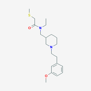 N-ethyl-N-({1-[2-(3-methoxyphenyl)ethyl]-3-piperidinyl}methyl)-2-(methylthio)acetamide