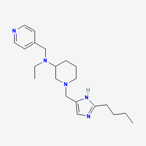 molecular formula C21H33N5 B6117897 1-[(2-butyl-1H-imidazol-4-yl)methyl]-N-ethyl-N-(4-pyridinylmethyl)-3-piperidinamine 