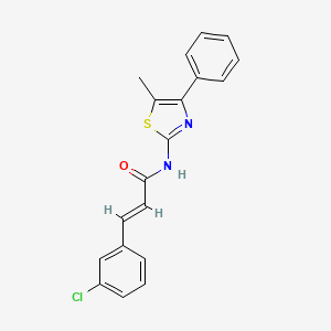 molecular formula C19H15ClN2OS B6117898 3-(3-chlorophenyl)-N-(5-methyl-4-phenyl-1,3-thiazol-2-yl)acrylamide 