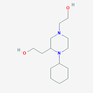 2,2'-(4-cyclohexyl-1,3-piperazinediyl)diethanol